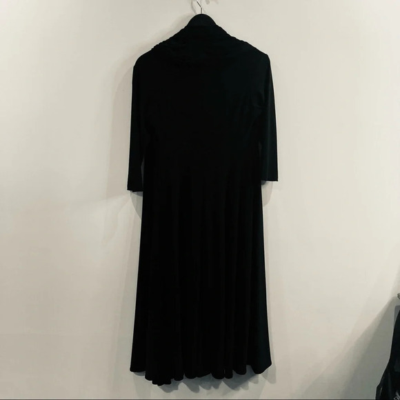 SYMPLI Sz 6 Wrap Dress Full Skirt 3/4 Length Sleeves Made  in Canada - Picture 3 of 15